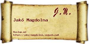 Jakó Magdolna névjegykártya