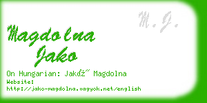 magdolna jako business card