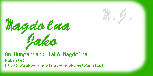 magdolna jako business card